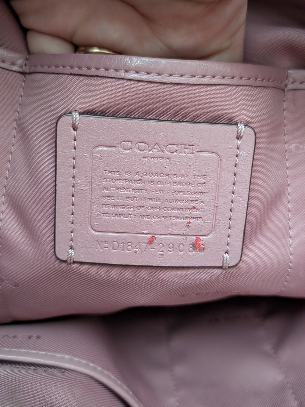 Pink Coach Turnlock Tote - Picture 6 of 8